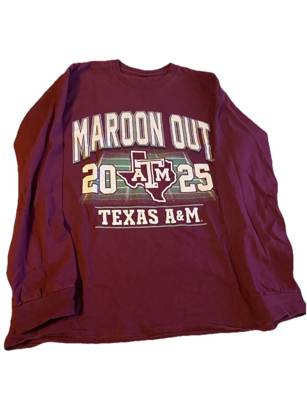 Texas A&M Maroon Out 2025 Long-sleeved T-Shirt
